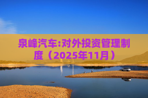 泉峰汽车:对外投资管理制度(2025年11月)