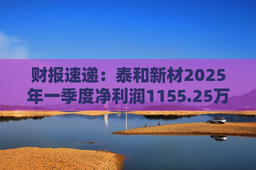 财报速递:泰和新材2025年一季度净利润1155.25万元