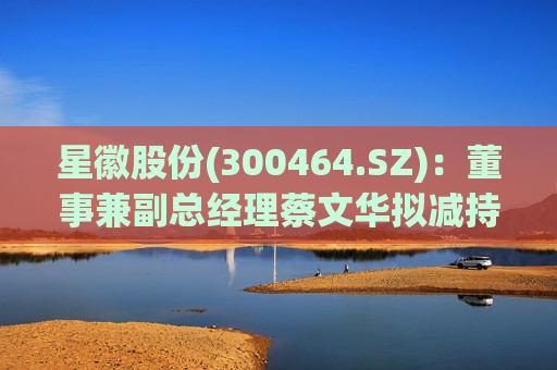 星徽股份(300464.SZ)：董事兼副总经理蔡文华拟减持20.25万股  第1张