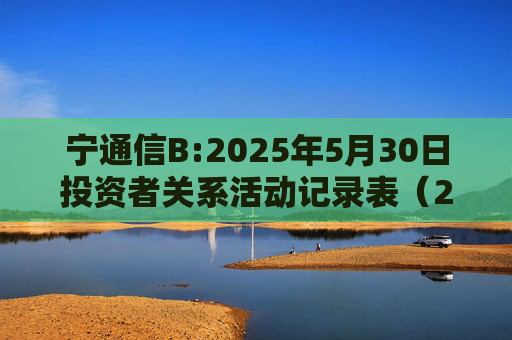 宁通信B:2025年5月30日投资者关系活动记录表（2024年度网上业绩说明会）