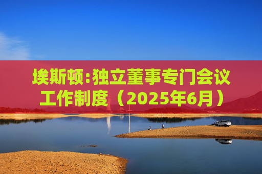 埃斯顿:独立董事专门会议工作制度(2025年6月)